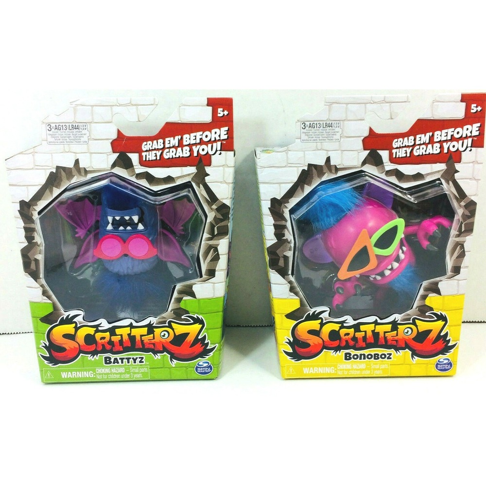 Scritterz Battyz & Bonoboz Interactive Mini Monster Jungle Creature Kids Toy